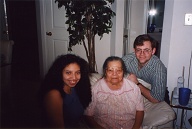 Brigitte and her grandmother and husband at Ruby’s home in Ft. Worth, Texas